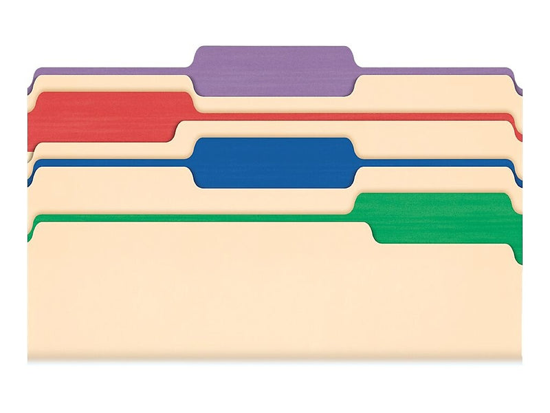 Pendaflex Color Tab File Folders, 3-Tab, Letter Size, Manila, 50/Box  (84101)