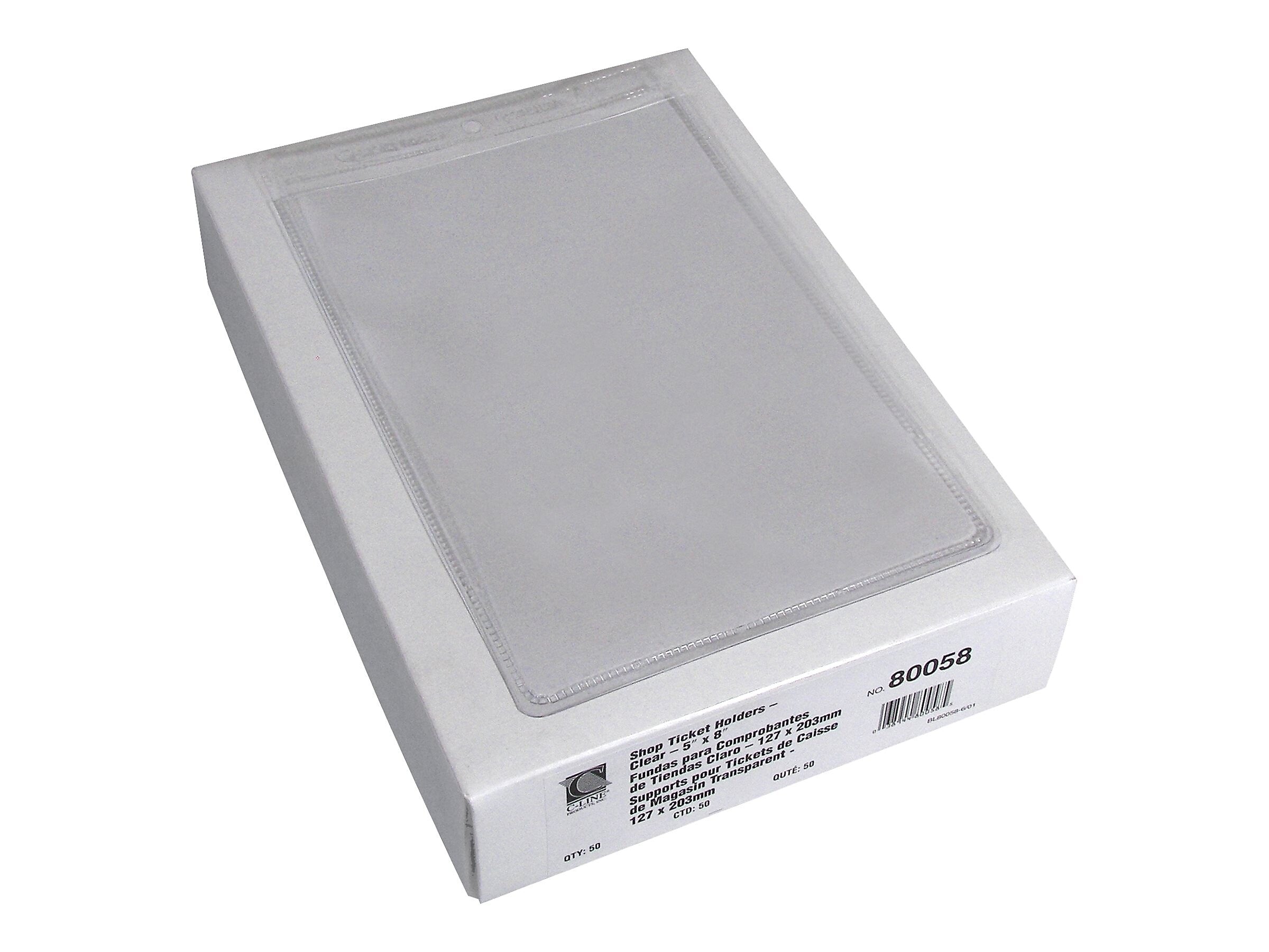 C-Line Job Ticket Holders, 5" x 8", Clear, 50/Box (80058)