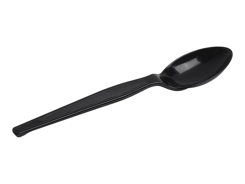 Dixie Individually Wrapped Plastic Teaspoon, Heavy-Weight, Black, 1000/Carton (TH53C7)