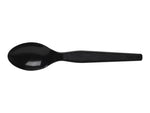 Dixie Individually Wrapped Plastic Teaspoon, Heavy-Weight, Black, 1000/Carton (TH53C7)