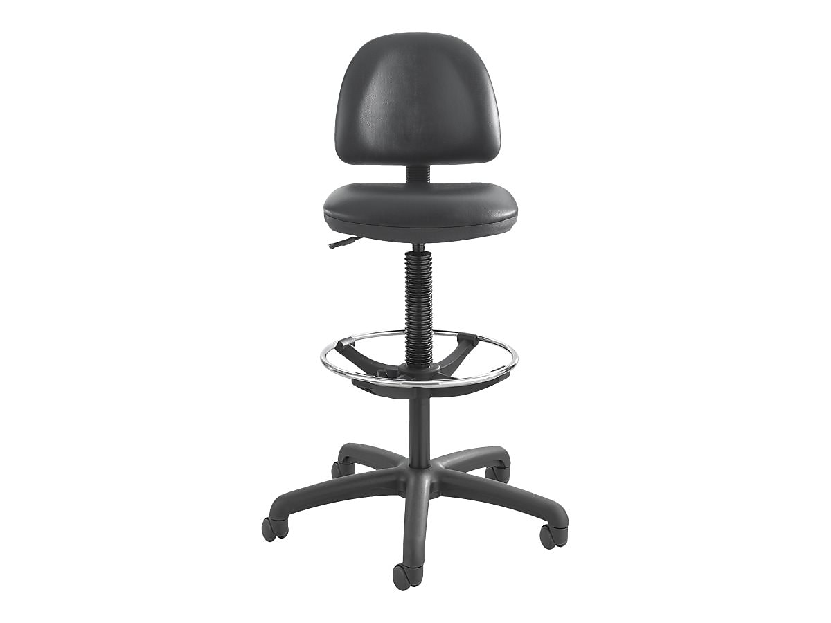 Safco Precision Armless Vinyl Drafting Chair, Black (3406BL)