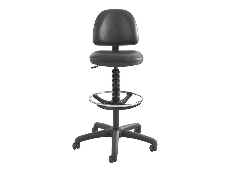 Safco Precision Armless Vinyl Drafting Chair, Black (3406BL)