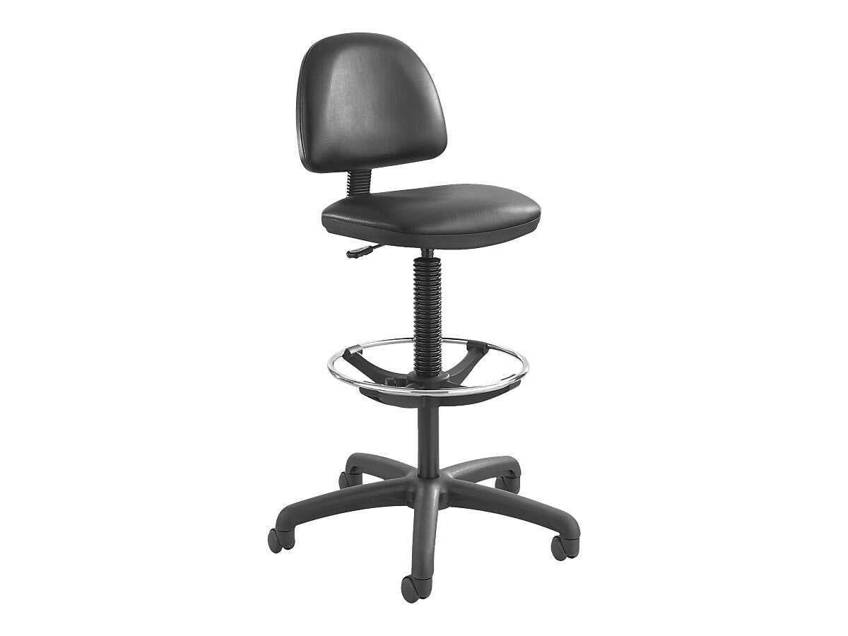 Safco Precision Armless Vinyl Drafting Chair, Black (3406BL)