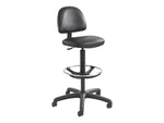 Safco Precision Armless Vinyl Drafting Chair, Black (3406BL)