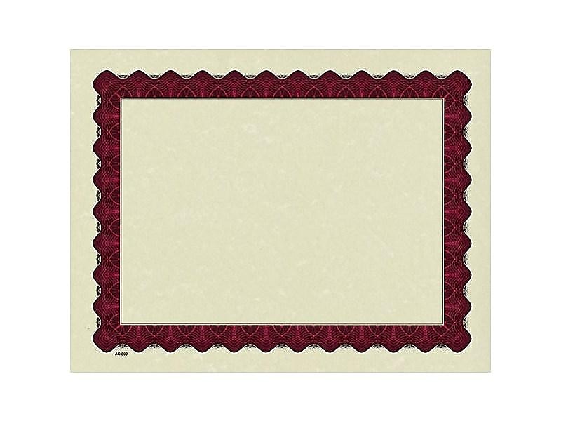 Great Papers Metallic Certificates, 8.5" x 11", Beige/Red, 100/Pack (934100)