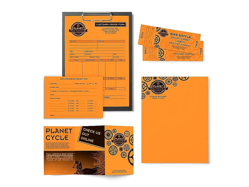 Astrobrights Multipurpose Paper, 24 lbs., 8.5" x 11", Cosmic Orange, 500/Ream, 10 Reams/Carton (22651A)