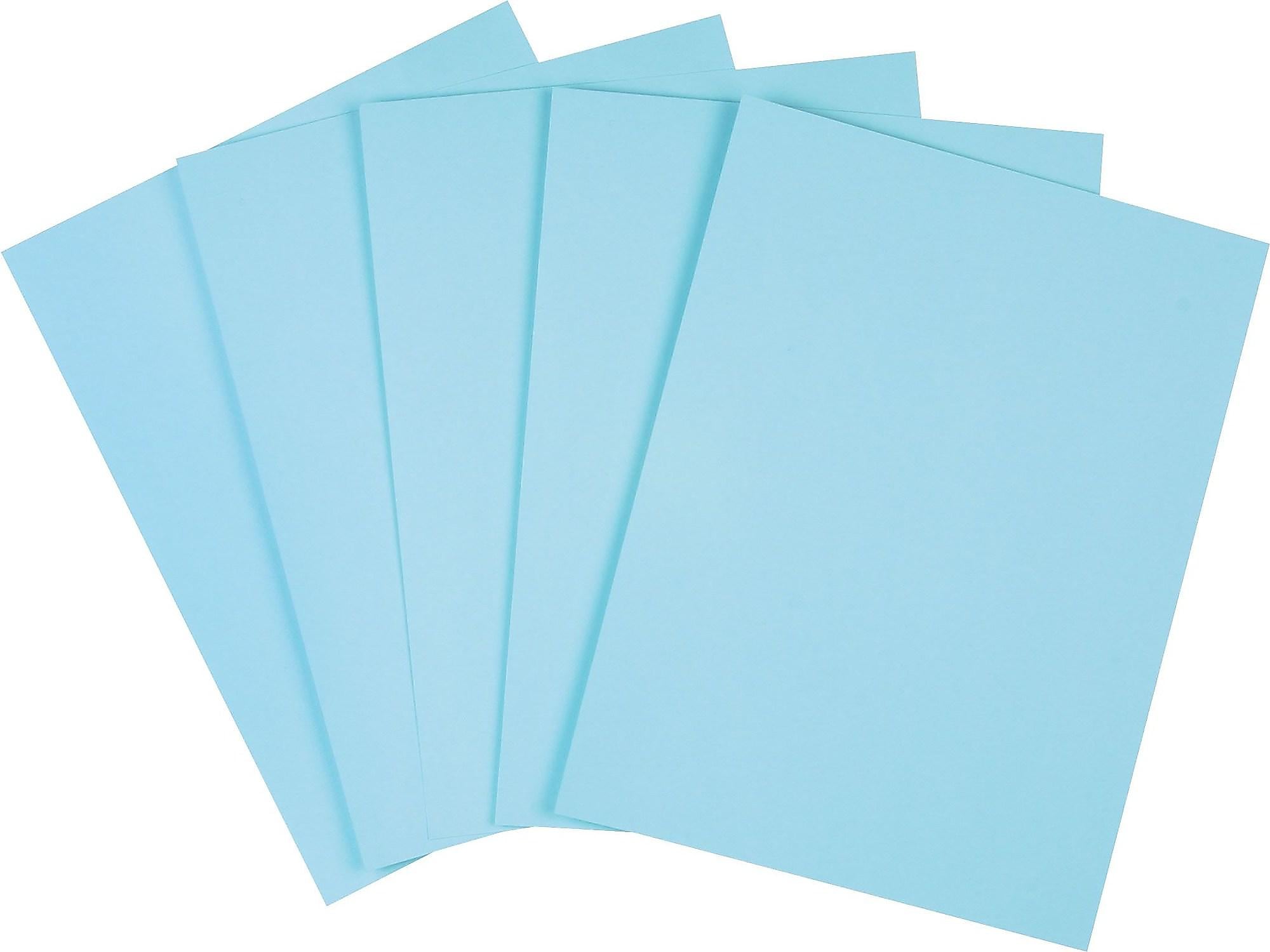 Staples 67 lb. Cardstock Paper, 8.5" x 11", Blue, 250 Sheets/Pack (82992)