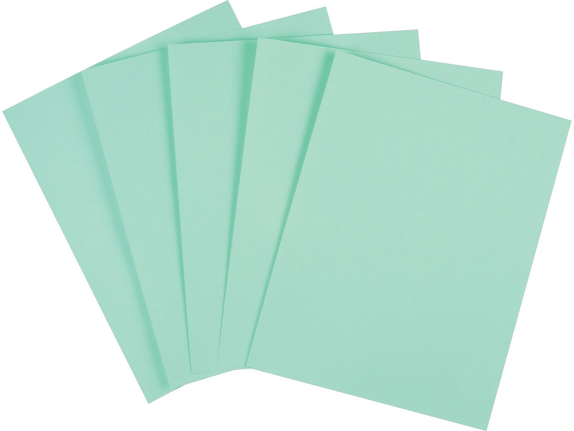 Staples 67 lb. Cardstock Paper, 8.5" x 11", Green, 250 Sheets/Pack (82995)