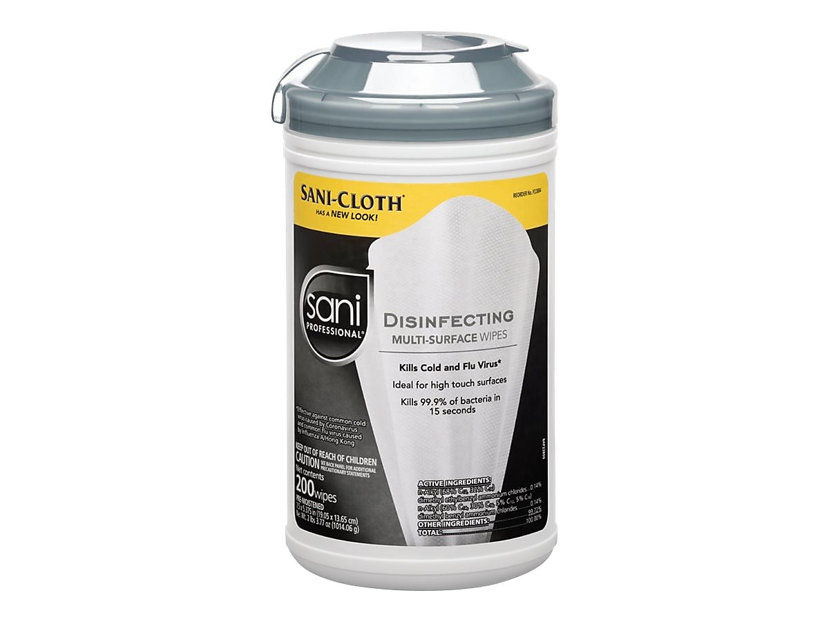 Sani-Cloth Professional Disinfecting Wipes, 200 Wipes/Container, 200/Pack (P22884)