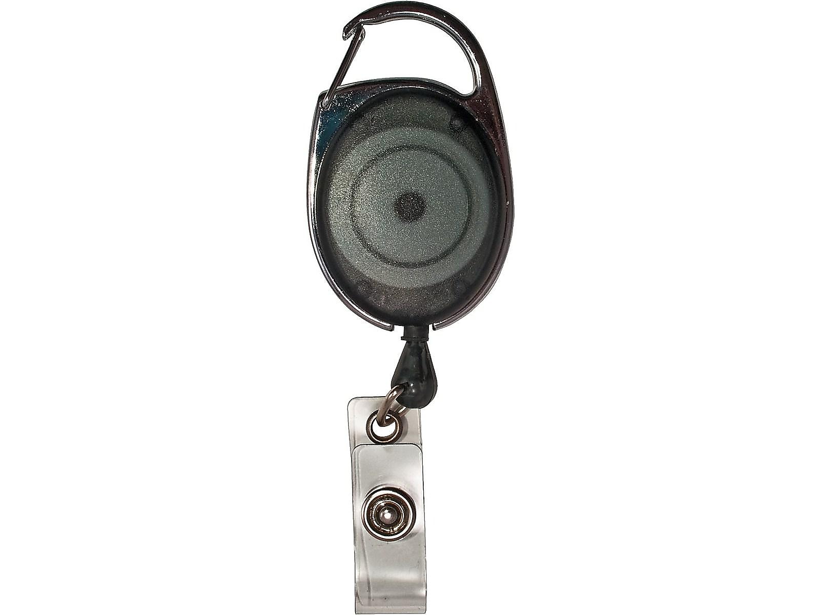 Advantus Badge Reels, Smoke, 12/Pack (75551)