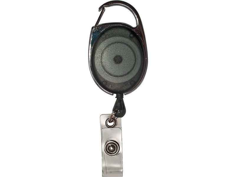 Advantus Badge Reels, Smoke, 12/Pack (75551)