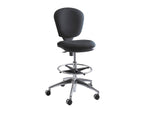 Safco Metro Extended-Height Acrylic Drafting Chair, Black (3442BL)