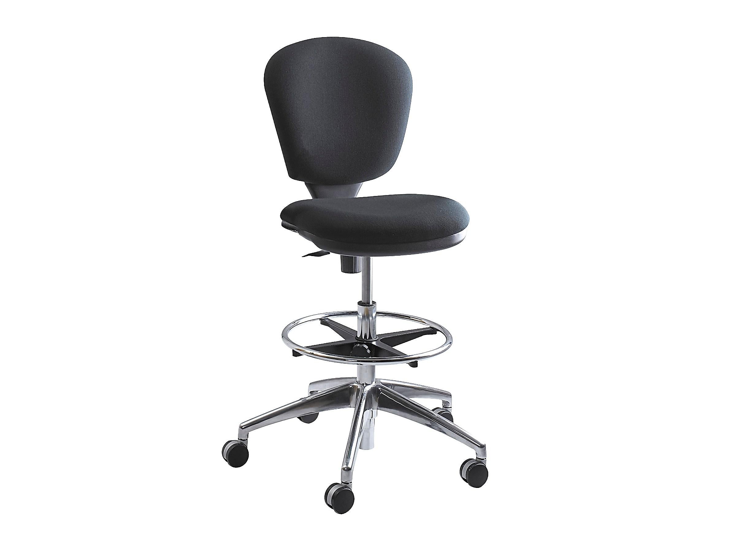 Safco Metro Extended-Height Acrylic Drafting Chair, Black (3442BL)
