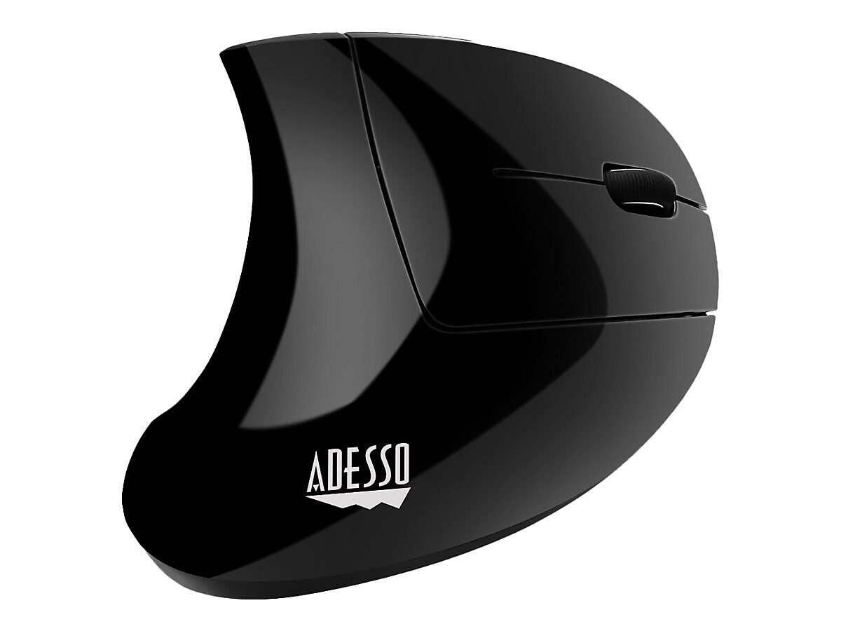 Adesso iMouse E10 Wireless Ergonomic Vertical Optical USB Mouse, Black (RG8162)