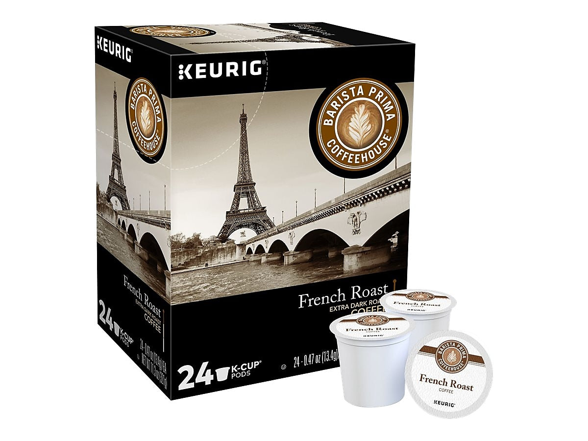 Barista Prima French Roast Coffee Keurig® K-Cup® Pods, Extra Dark Roast, 24/Box (6611)