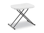 Staples® 25.5" x 17.8" Heavy Duty Folding Table, White Granite (79143)