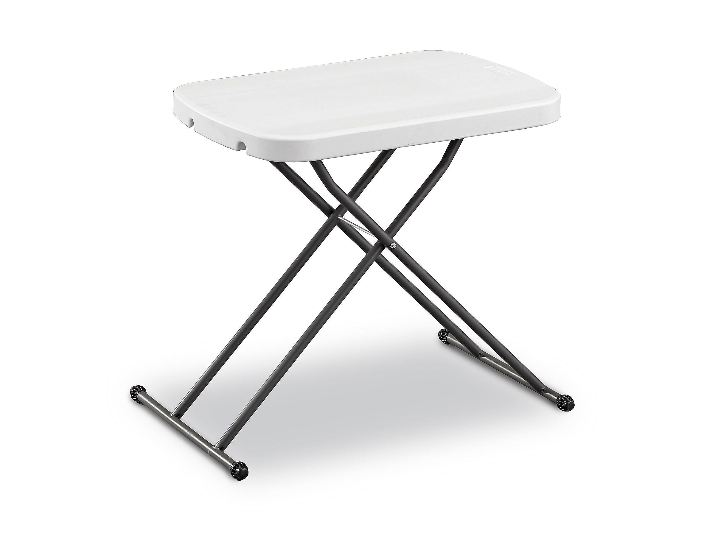 Staples® 25.5" x 17.8" Heavy Duty Folding Table, White Granite (79143)