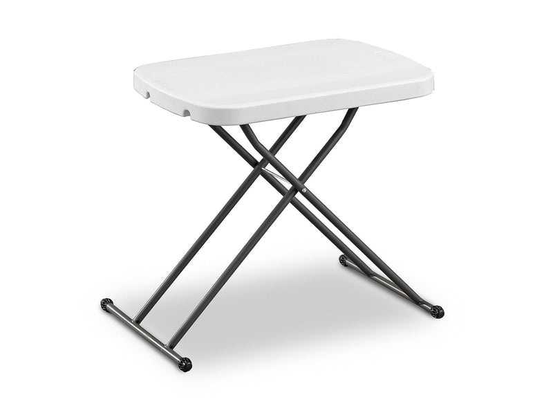Staples® 25.5" x 17.8" Heavy Duty Folding Table, White Granite (79143)