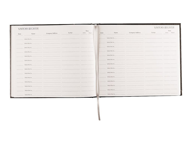 Rediform Visitor Book, 9.88" x 8.5", Black, 64 Sheets/Book (RED57802)