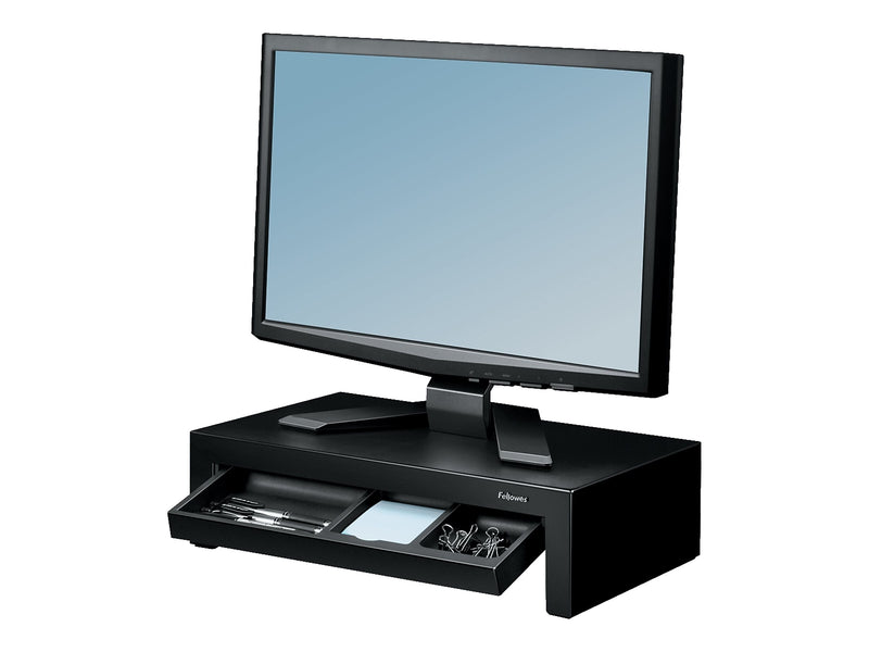 Fellowes Designer Suites Adjustable Monitor Riser, Up to 32" Monitor, Black  (8038101)