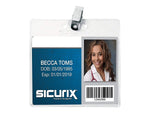 Baumgarten's SICURIX ID Badge Holders, Clear, 50/Pack (67840)