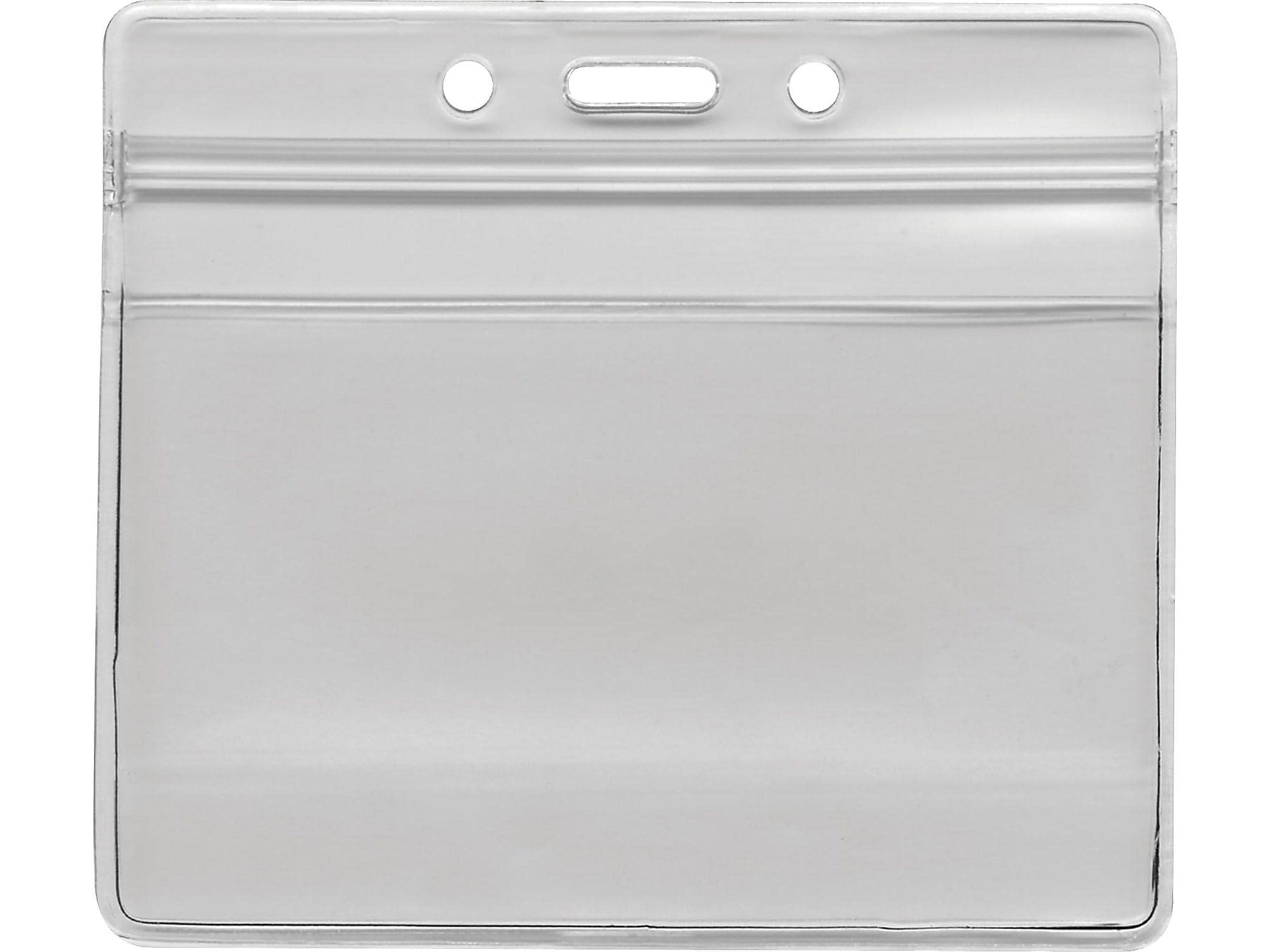 Advantus ID Badge Holders, Clear, 50/Pack (75523)