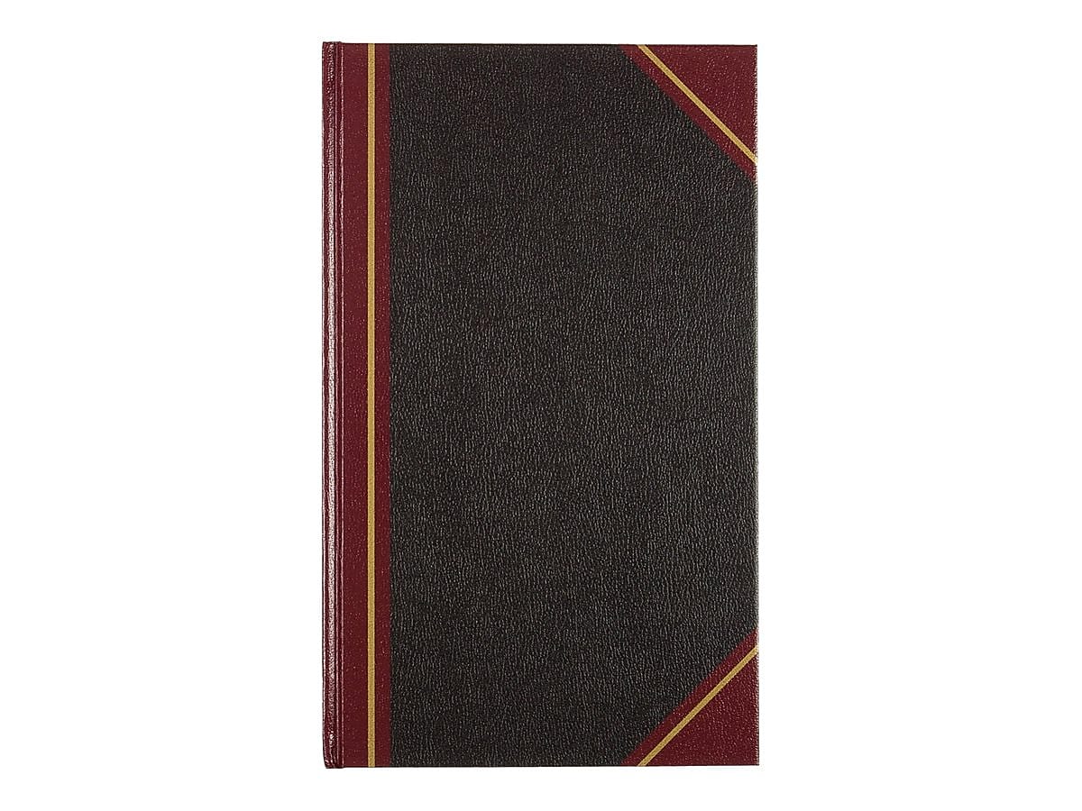 National Texhide Series Record Book, 8.75" x 14.25", Black, 150 Sheets/Book (57131)
