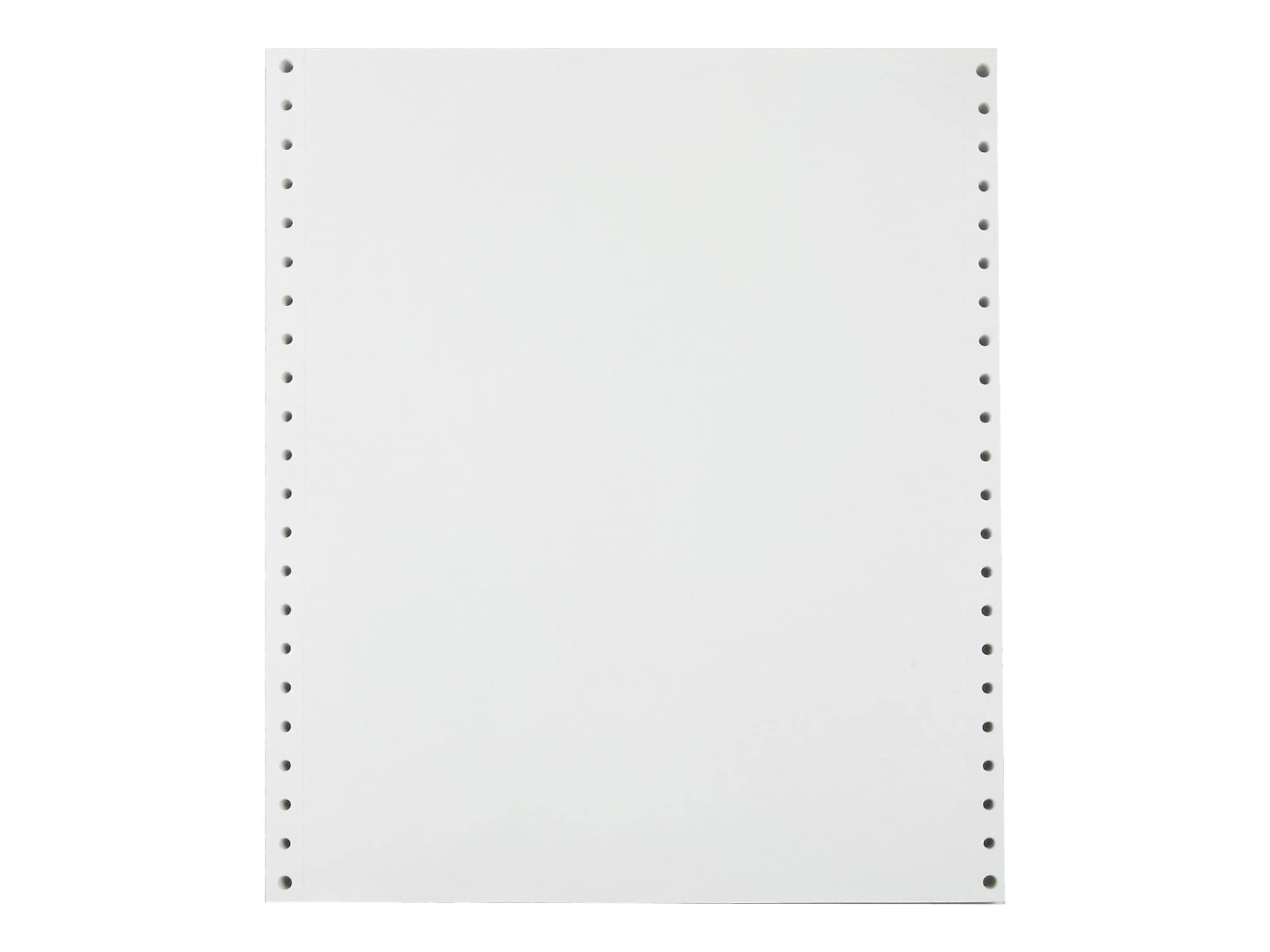 Staples Continuous Paper, 9.5" x 11", 20 lbs., White, 2500 Sheets/Carton (27125/177154)