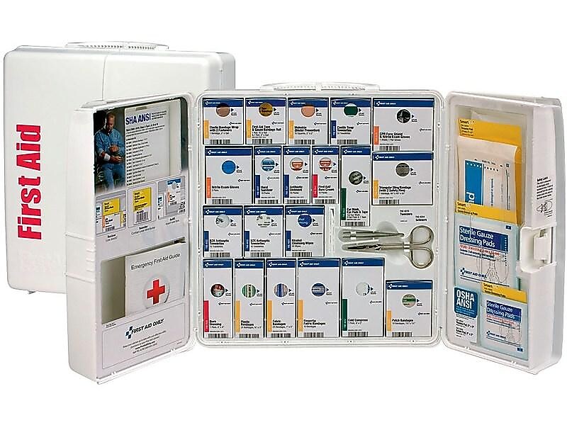 SmartCompliance Plastic First Aid Cabinet, ANSI Class A, 50 People, 203 Pieces (90580-021)