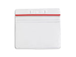 IDville ID Badge Holders, Clear/Red, 50/Pack (134523531)