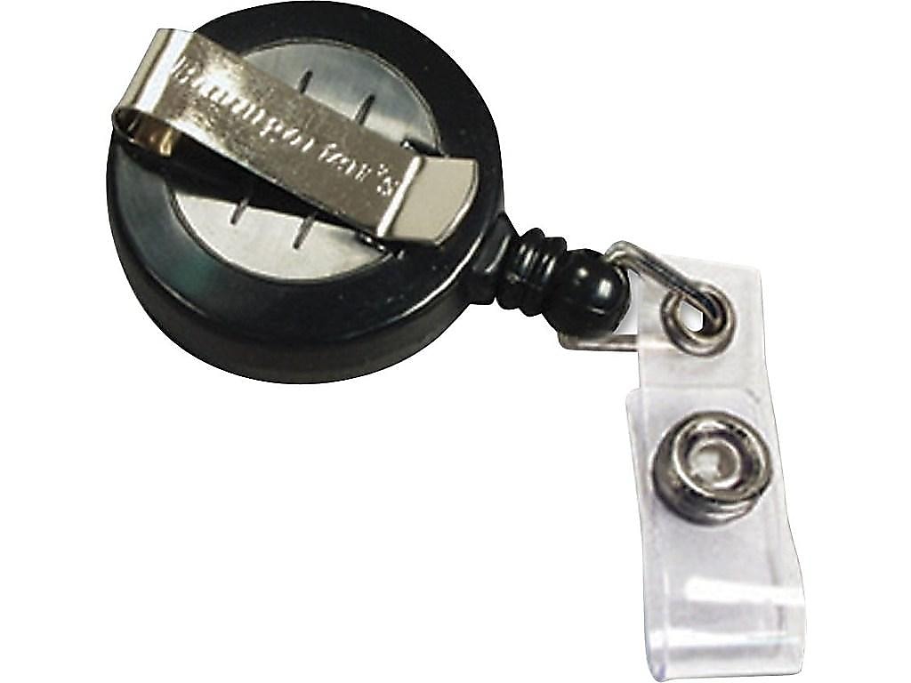 SICURIX Badge Reels, Black, 25/Pack (68424)