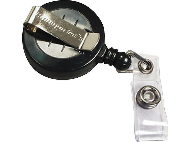 SICURIX Badge Reels, Black, 25/Pack (68424)