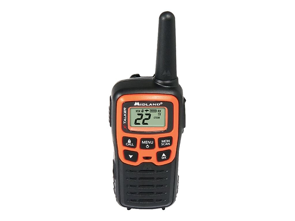 MIDLAND RADIO X-Talker Two-Way Radios, Black/Orange, 3/Pack (T51X3VP3)