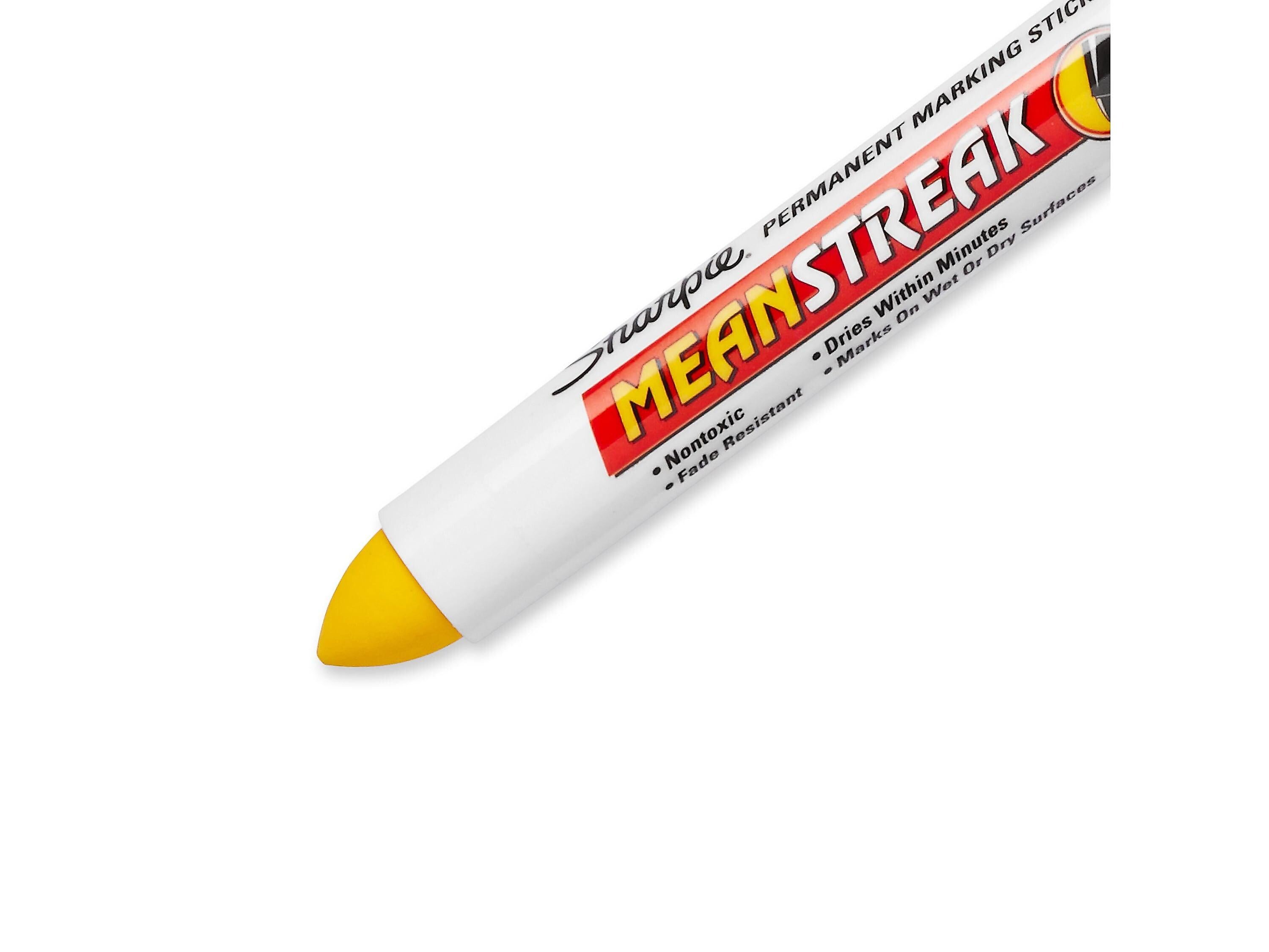 Sharpie Mean Streak Permanent Marker, Bullet Tip, Yellow  (85005)