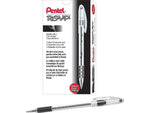 Pentel R.S.V.P. Ballpoint Pens, Medium Point, Black Ink, 12/Pack (BK91-A)