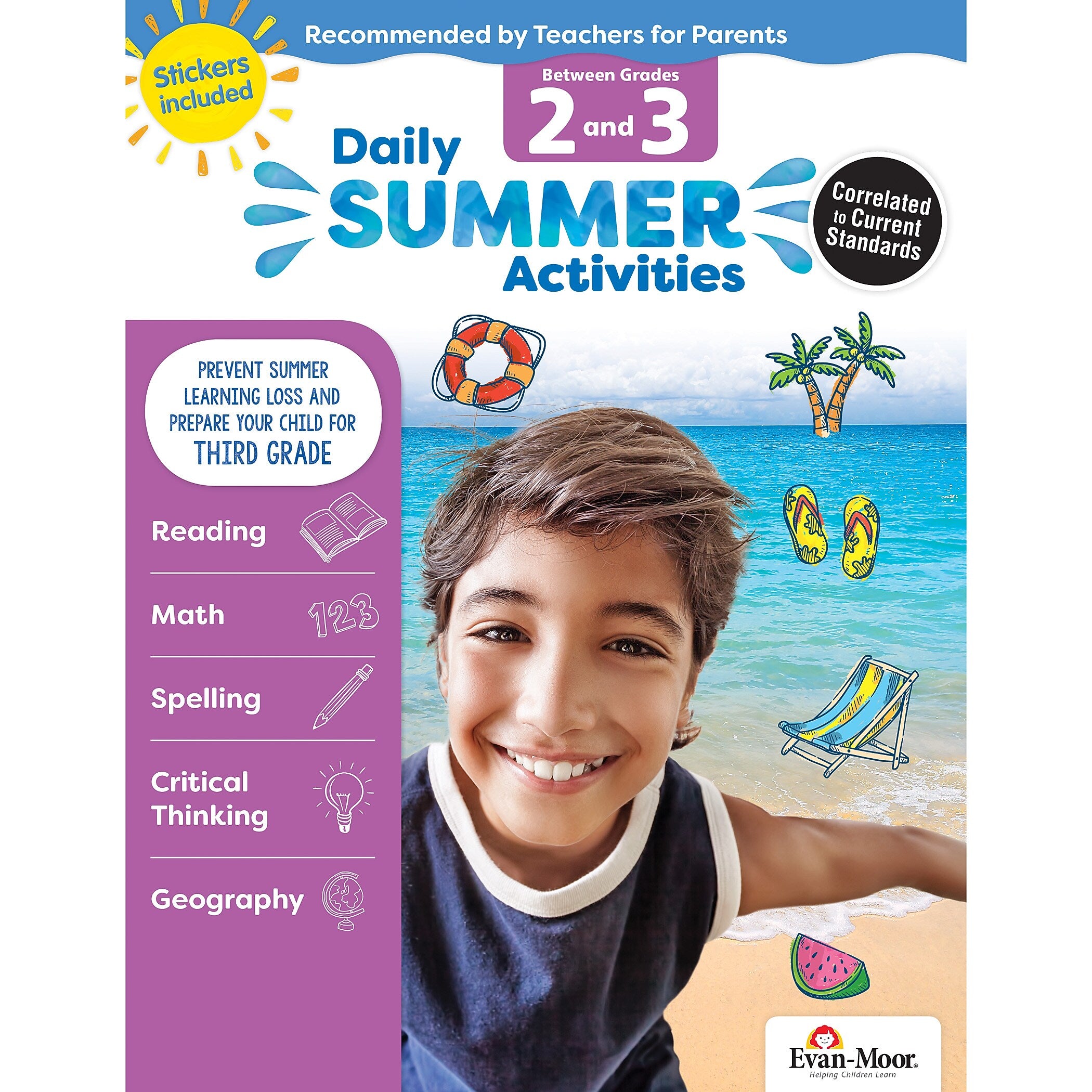 Evan-Moor Daily Summer Activities: Between Grades 2nd Grade and 3rd Grade, Activity Book (9781629384856)