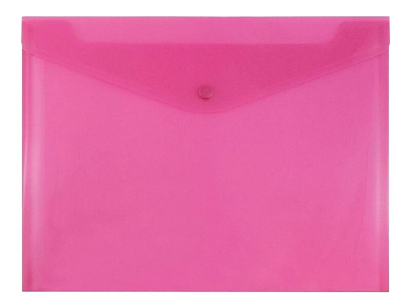 JAM Paper Plastic Envelopes with Snap Closure, Letter Size, Assorted Colors, 6/Pack (218S0RGBYPCL)