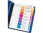 Avery Ready Index Table of Contents Pre-Printed Numeric Paper Divider, 8 Tabs, Multicolor, 6 Sets (11186)
