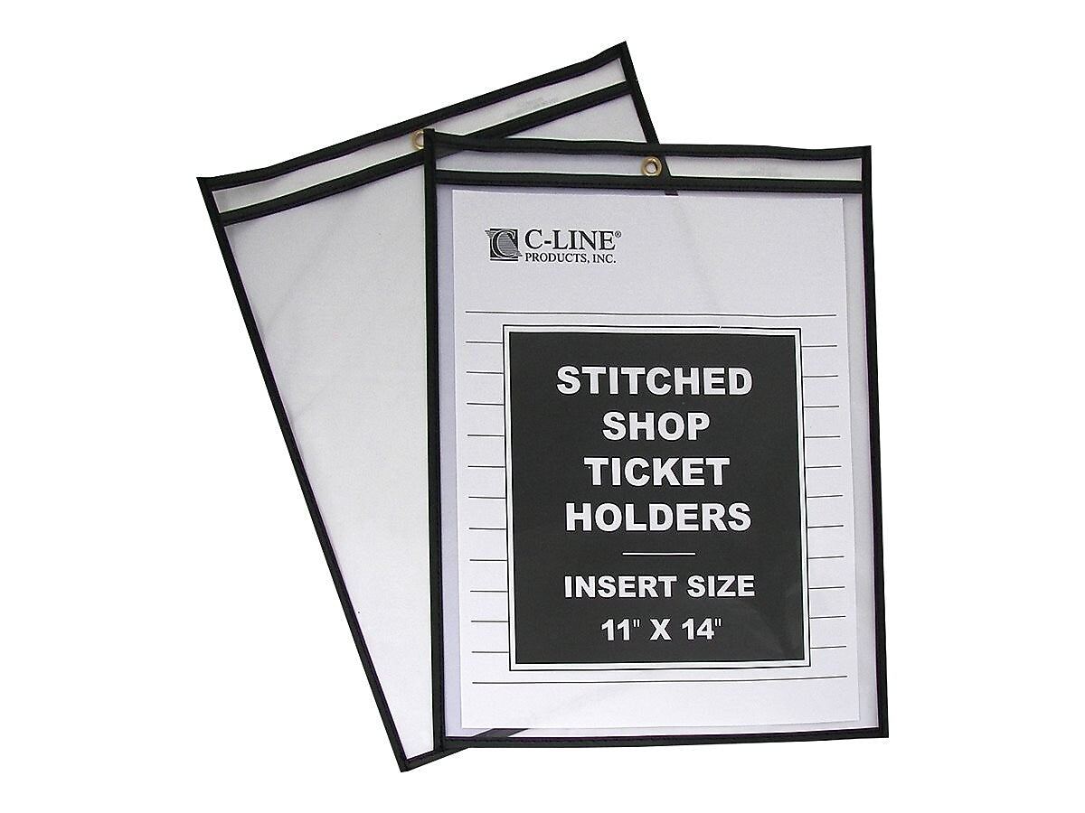 C-Line Job Ticket Holders, 11" x 14", Clear, 25/Box (46114)