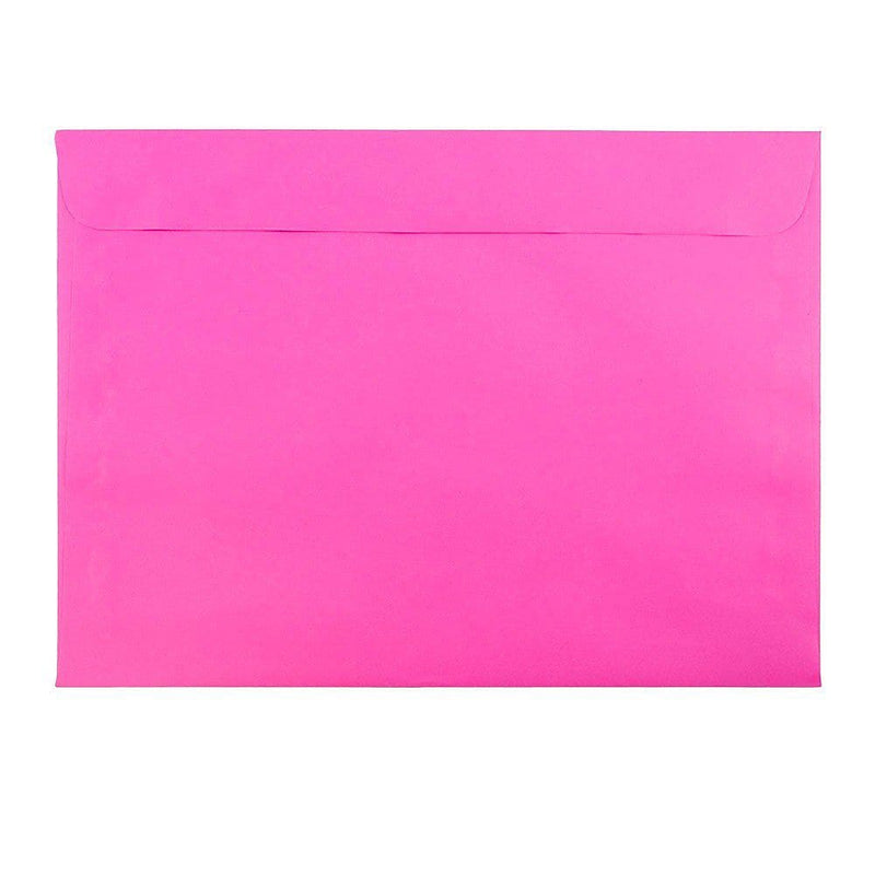 JAM Paper Booklet Envelope, 9" x 12", Ultra Fuchsia Pink, 250/Box (5156770H)