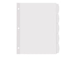 Avery Big Tab Printable Paper Dividers with Large White Labels, 5 Tabs, White, 20 Sets/Pack (14440)