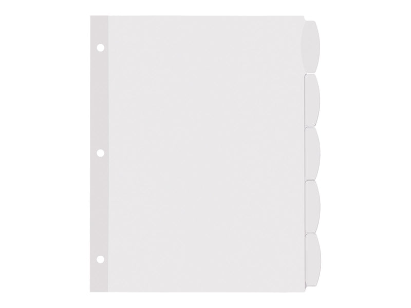 Avery Big Tab Printable Paper Dividers with Large White Labels, 5 Tabs, White, 20 Sets/Pack (14440)