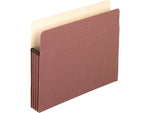 Pendaflex Earthwise 100% Recycled Heavy Duty Reinforced File Pocket, 3 1/2" Expansion, Letter Size, Redrope, 25/Box (E1524E)