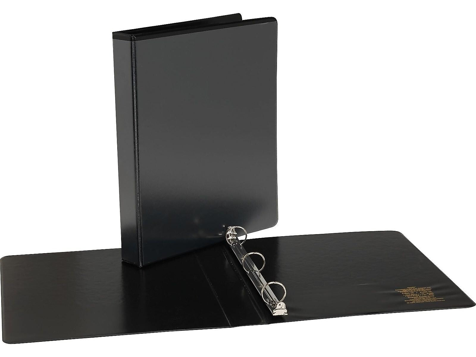 Simply 1/2" 3-Ring View Binders, Black, 12/Pack (23738/21683)