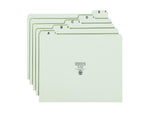 Smead Pressboard Filing Guides, 1/5-Cut Tab (A-Z), Letter Size Gray/Green, 25/Set (50376)