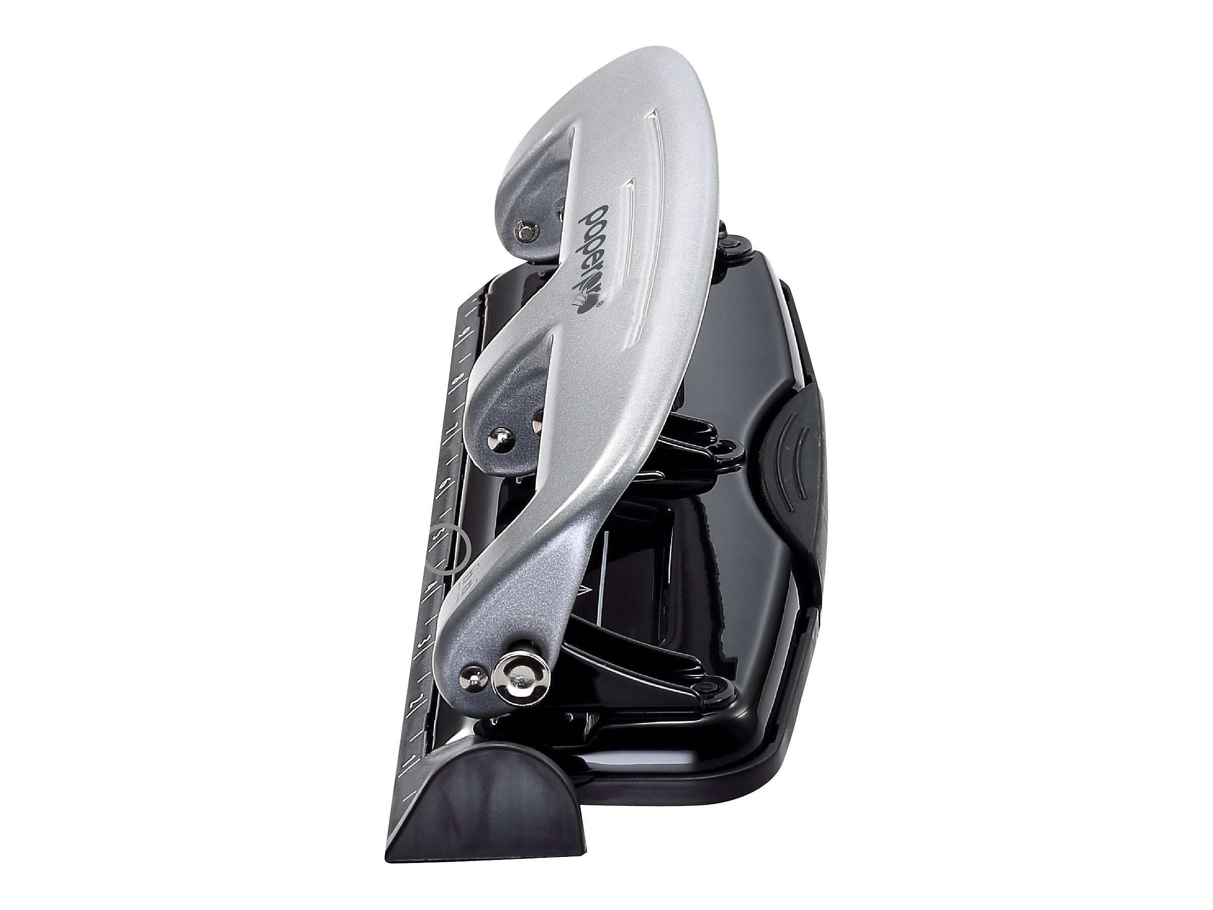 Bostitch EZ Squeeze 3-Hole Punch, 12 Sheet Capacity, Silver/Black (2101)