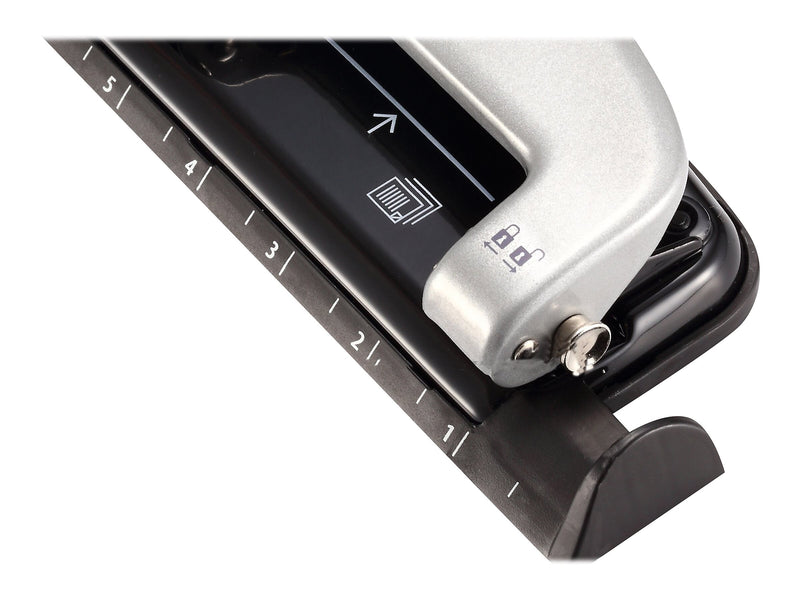 Bostitch EZ Squeeze 3-Hole Punch, 12 Sheet Capacity, Silver/Black (2101)