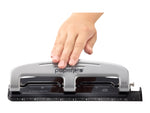 Bostitch EZ Squeeze 3-Hole Punch, 12 Sheet Capacity, Silver/Black (2101)