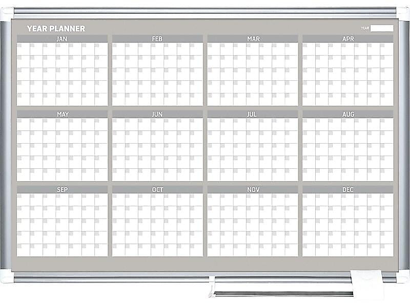 MasterVision Gold Ultra Magnetic Lacquered Steel Planning Board, Aluminum Frame, 3' x 2', Each (GA03106830)
