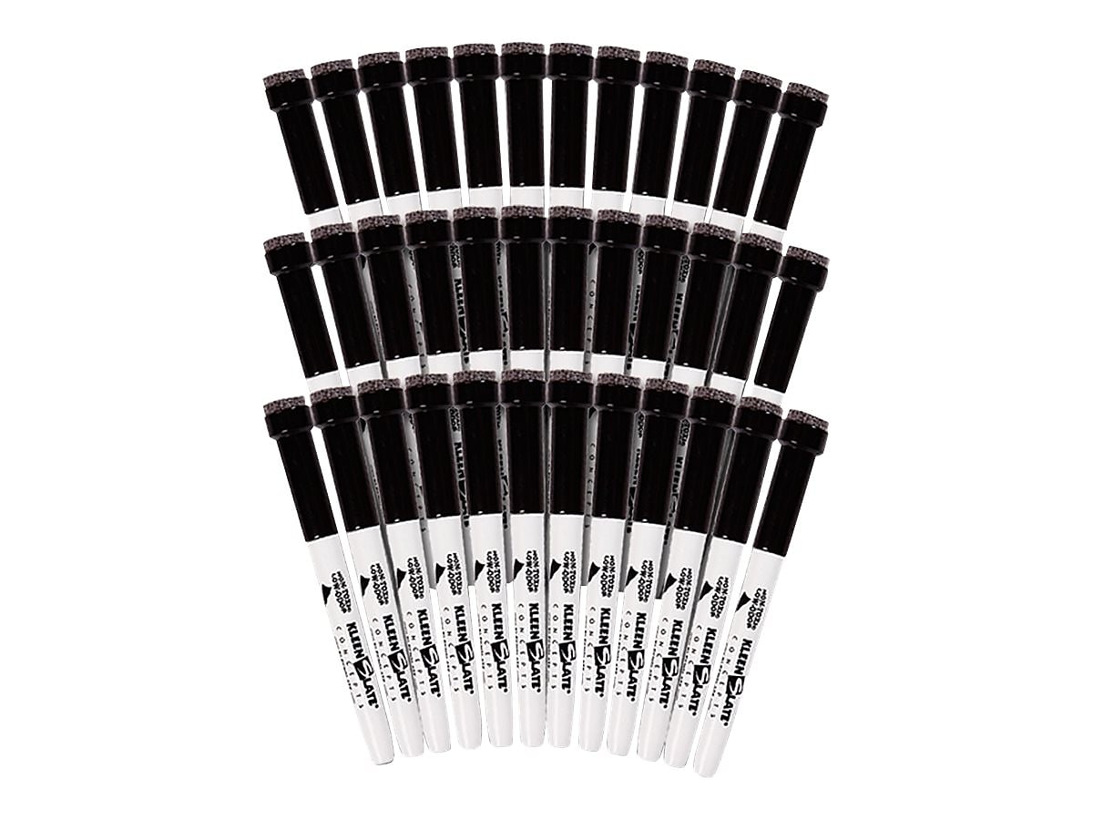 KleenSlate Markers, Black, 36/Pack (6138)